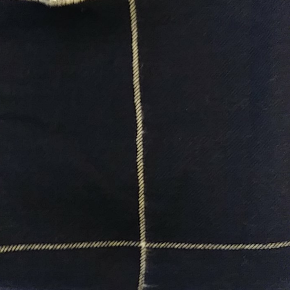 Loft Reversible  Windowpane Cape Navy Blue and Grey. - Picture 5 of 5